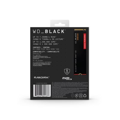 6. WD Black SN850X WDS400T2X0E SSD (4 TB; M.2; PCIe NVMe 4.0 x4)