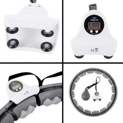 3. HMS HHW06 Hula Hoop mit Nieten, Gewicht und Zähler, Schwarz