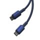 3. Baseus Tungsten Gold USB-C / USB-C 100W Kabel 2m - Marineblau