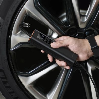 14. Baseus CRCQ000001 Mini-Reifenkompressor für Zigarettenanzünder – Schwarz