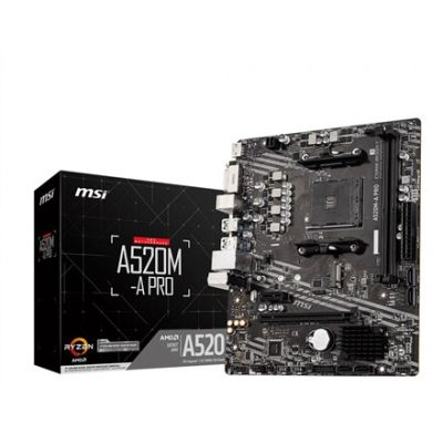 3. MSI A520M-A PRO AM4 2DDR4 Mainboard