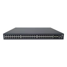 LevelOne GTP-5271DP Manageder L2/L3-Gigabit-Ethernet-Netzwerk-Switch (10/100/1000) mit PoE-Unterstützung, 1U, Grau