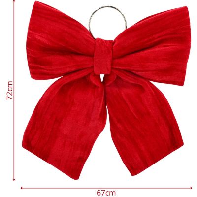 7. ROTE DEKORATIVE SCHLEIFE 67x72x9CM MICA