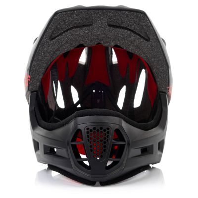 2. Meteor Lupus S Integral-Fahrradhelm 48-52 cm Schwarz/Rot