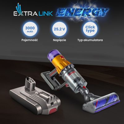 9. Extralink EX.22981 Akku für DYSON, V11 (Klick-Typ) 25,2 V 3000 mAh Industrie