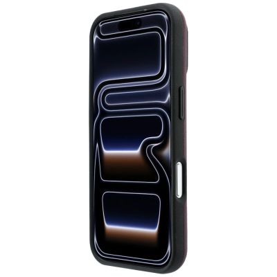 5. BMW M Blue Perfo Metal Logo MagSafe Hülle für iPhone 18 Pro Max / 17 Pro Max - Burgunderrot