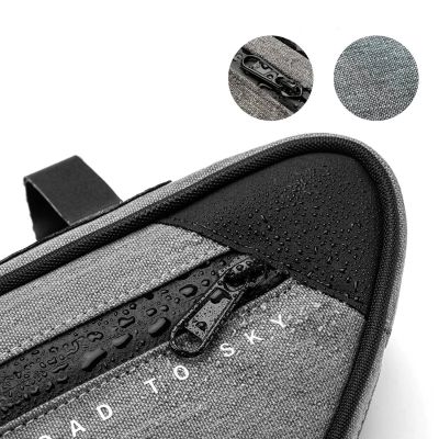 8. Rockbros TL003 ROAD TO SKY 2L Rahmentasche, wasserdicht – Grau