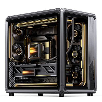 15. Jonsbo X400 PC-Gehäuse, Midi-Tower, ATX, gehärtetes Glas – grau