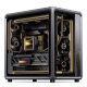 15. Jonsbo X400 PC-Gehäuse, Midi-Tower, ATX, gehärtetes Glas – grau