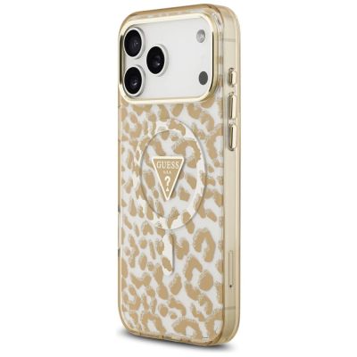 2. Guess Leopard Glitter MagSafe Hülle für iPhone 17 Pro - Braun