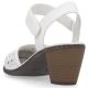 20. Rieker W RKR650 bequeme Ledersandalen weiß
