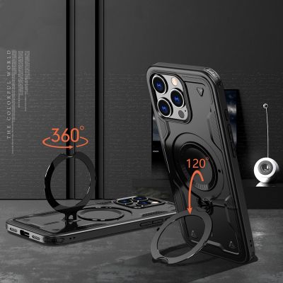 3. Hybrid Armor Trendy Hülle mit MagSafe für iPhone 16 Pro – Schwarz