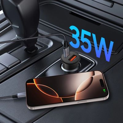 4. Tech-Protect CC02 35W Kfz-Ladegerät mit 2 USB-C- und USB-A-Anschlüssen – Schwarz