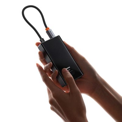 6. Baseus PioneerJoy 4xUSB-A 3.0 USB-C Hub – Grau