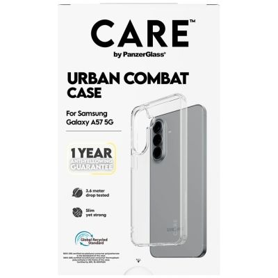 3. CARE by PanzerGlass Flagship Urban Combat Schutzhülle für Samsung Galaxy A57 - Transparent