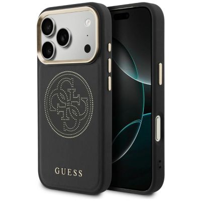 Guess Perforierte 4G MagSafe Hülle für iPhone 17 Pro Max - Schwarz