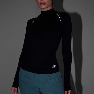 8. Damen-Langarmshirt 4F F419 Tiefschwarz 4FWAW25TFLOF419 20S