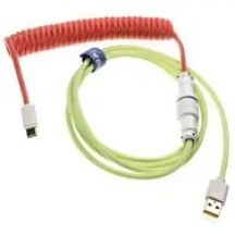 Ducky Premicord Strawberry Frog Spiralkabel USB Typ-C auf Typ-A - 1,8 m