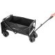 23. Deluxe Faltbarer Reise- und Strandbuggy 90x57x73-96cm mit Griff, Schwarz