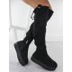 3. Schwarze Wildleder-Plateau-Stiefel für Damen, Big Star SS274264