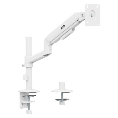6. ERGO Büromonitorhalterung mit Gasfeder, 17"-32", 1-10 kg, mattweiß, max. VESA 100x100, ER-691 W