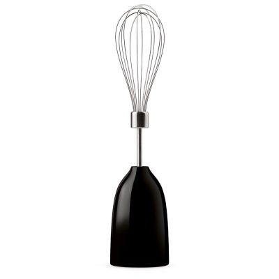 7. Smeg HBF03BLEU (101121) Stabmixer 700W Schwarz, Edelstahl
