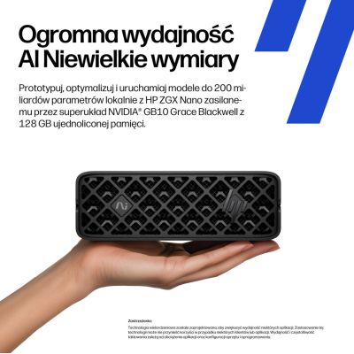 64. HP ZGX Nano G1n AI GB10 128 GB LPDDR5x-SDRAM 4 TB SSD Linux Mini-PC AI Workstation, AI PC Schwarz