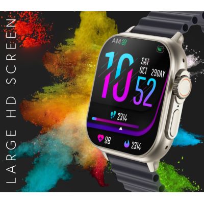 9. Herren-Smartwatch RUBICON RNCF17 Titan/Orange SMARUB269