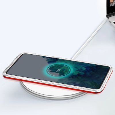 7. Klare 3in1 Hülle für Samsung Galaxy S22+ (S22 Plus) Rahmen Gel Cover Rot