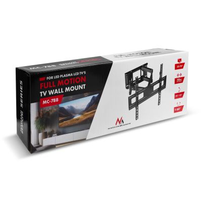 9. MACLEAN TV-HALTERUNG, VESA MAX 600X400, 32-85", 60KG, VERTIKAL UND HORIZONTAL VERSTELLBAR, PROFIL 65-390MM, SCHWARZ MC-789