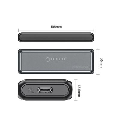 2. Orico DDM2-C3-G2 M.2 NVME USB-A USB-C 3.2 10Gb/s Festplattenlaufwerk - Grau