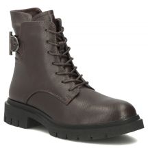 Damen-Ankle-Boots aus Leder, dunkelbraun, Filippo DBT8018