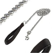 Hundeleine mit Kette, 100 cm, bis zu 25 kg