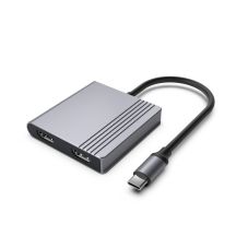 GEMBIRD MULTI-ADAPTER USB TYP-C 3 IN 1 (USB-ANSCHLUSS + HDMI + PD), FARBE GRAU