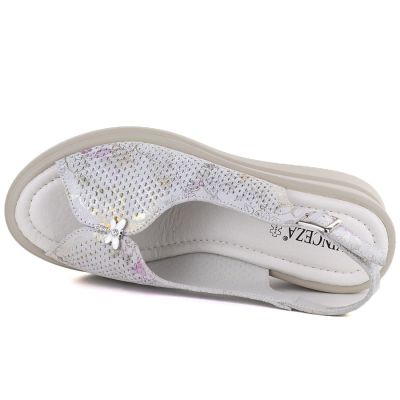 3. graue Damen-Keilsandalen aus Leder, Vinceza 26-79614