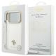 8. Guess Saffiano Small 4G & Classic Logo MagSafe Hülle für iPhone 18 Pro / 17 Pro - Beige