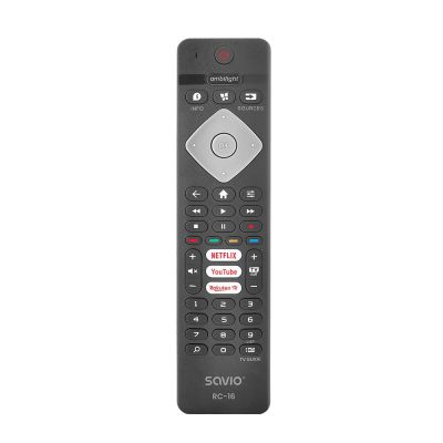 SAVIO Universalfernbedienung/Ersatzfernbedienung für Philips TV, Smart TV, RC-16