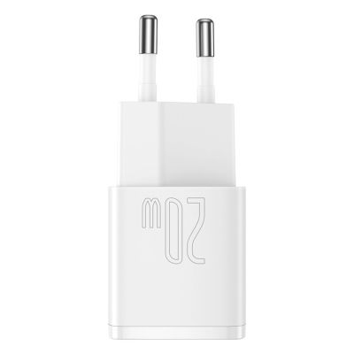 3. Baseus Cube 20W PD USB-C Wandladegerät – Weiß