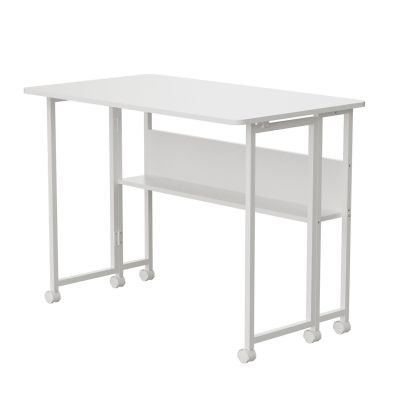 Maclean Klapptisch/Schreibtisch, weiß, mobil, 100 x 58 cm, max. 50 kg, MC-126 W