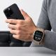 5. Tech-Protect Stainless Armband für Apple Watch 44 / 45 / 46 / 49 mm – silber-orange