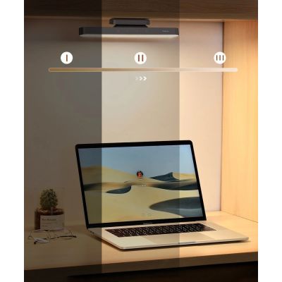 18. Baseus Magnetische LED-Nachttischlampe Unterschranklampe für Zuhause, Küche, Zimmer, Grau (DGXC-C0G)