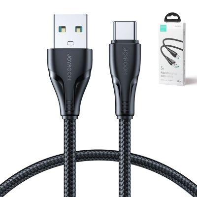 8. Joyroom Surpass Series A11 USB-A / USB-C 3A Kabel 1,2 m - Schwarz