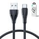 8. Joyroom Surpass Series A11 USB-A / USB-C 3A Kabel 1,2 m - Schwarz