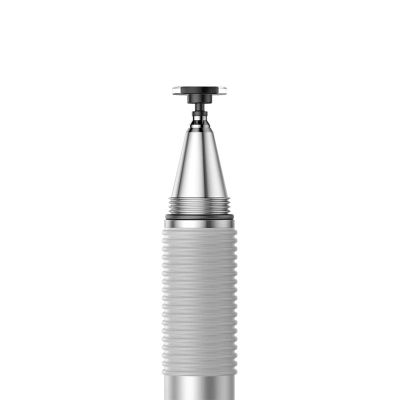 3. Baseus Golden Cudgel ACPCL-0S doppelseitiger Eingabestift für Tablets, Telefone mit Gelstift – Silber