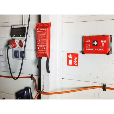 2. NEO TOOLS Glasfaser-Feuerlöschdecke 1,2 x 1,8 m
