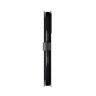 4. Puro Wallet Abnehmbare MagSafe 2in1 Öko-Lederhülle mit Klappe und Geldbörse für iPhone 16 – Schwarz