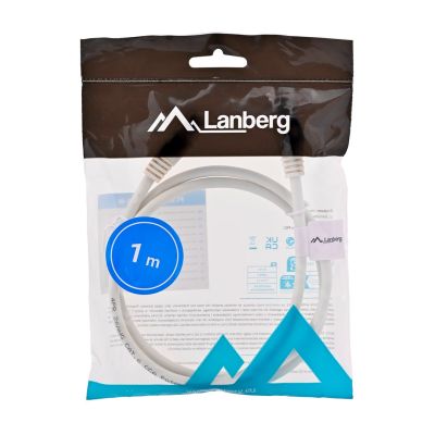 3. Patchkabel U/UTP Lanberg PCU6-10CC-0100-W (RJ45 - RJ45; 1m; UTP; Kat. 6; weiß)
