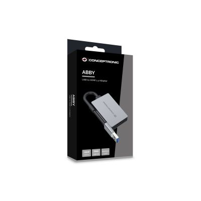 6. Conceptronic ABBY22G externe USB-Grafikkarte 1920 x 1080 px Grau