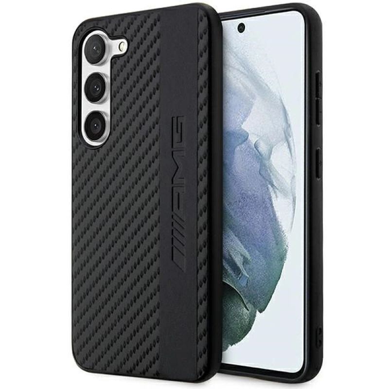 AMG AMHCS23SBLSCA S23 S911 schwarz/schwarz Hardcase Carbon Stripe&Embossed