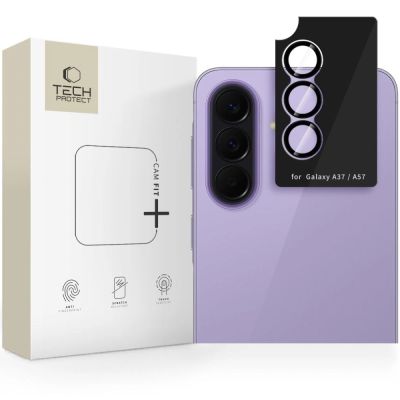 7. Tech-Protect Camring Fit+ Kameraschutzhülle für Samsung Galaxy A37 / A57 5G – Schwarz